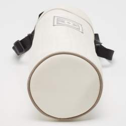 Chanel White Quilted Nylon Sport Line Bottle Holder