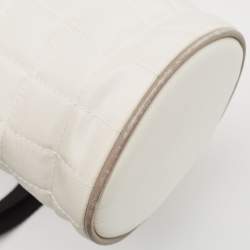 Chanel White Quilted Nylon Sport Line Bottle Holder