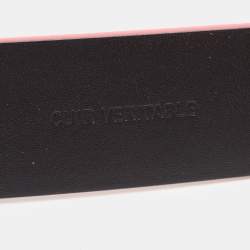 Pre Owned Chanel Pink Leather CC Buckle Belt 80CM