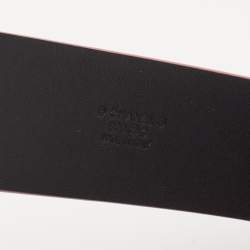 Pre Owned Chanel Pink Leather CC Buckle Belt 80CM