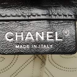 Chanel White/Black PVC and Leather Coco Bag Raincoat