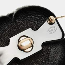 Pre Owned Chanel CC Camelia Fabric Gold Tone Brooch