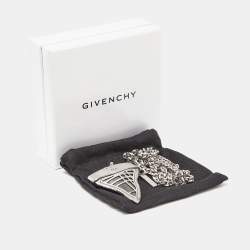 Givenchy Shark Tooth Two Tone Pendant Necklace