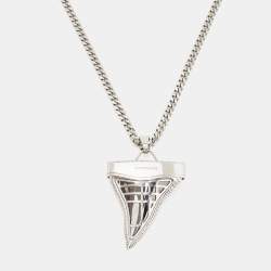 Givenchy Shark Tooth Two Tone Pendant Necklace
