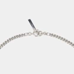 Givenchy Shark Tooth Two Tone Pendant Necklace