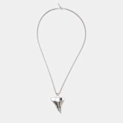 Givenchy Shark Tooth Two Tone Pendant Necklace