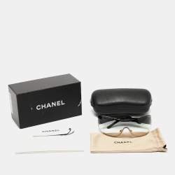 مملوكة مسبقًا Chanel Black Gradient 4126 Shield Sunglasses