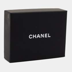 Pre Owned Chanel CC Crystal Resin Gold Tone Brooch