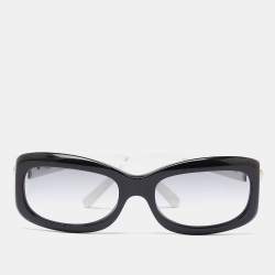 Pre Owned Chanel Black/Grey Gradient 5127 Camelia CC Logo Rectangle Sunglasses