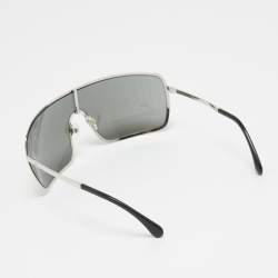 Pre Owned Chanel Black/Silver Hologram Runaway Shield Sunglasses
