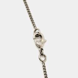 Pre Owned Chanel CC Enamel Faux Pearl Two Tone Necklace
