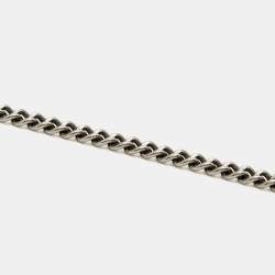 Pre Owned Chanel CC Enamel Faux Pearl Two Tone Necklace