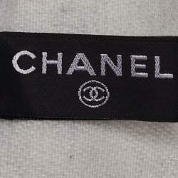 Chanel Ivory Coco Chanel Logo Silk & Cashmere Stole