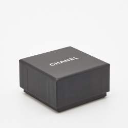 Pre Owned Chanel CC Lock Leather Gold Tone Brooch