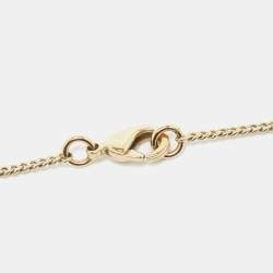 Pre Owned Chanel CC Crystals Gold Tone Necklace