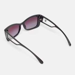 Chanel Black Gradient CC Rectangle Sunglasses