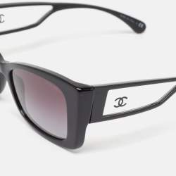 Chanel Black Gradient CC Rectangle Sunglasses