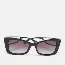 Chanel Black Gradient CC Rectangle Sunglasses