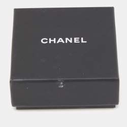 Pre Owned Chanel Logo Crytsals Gold Tone Hair Clips