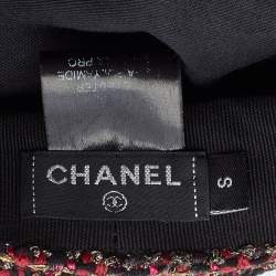 Pre Owned Chanel Multicolor Tweed Newsboy Cap S
