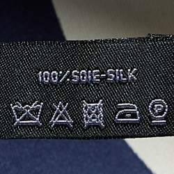 Chanel Navy Blue Lucky Charms Print Silk Square Scarf