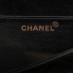 Chanel Black Quilted Lambskin Leather Flap Briefcase Bag