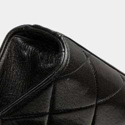 Chanel Black CC Quilted Lambskin Double Sided Flap