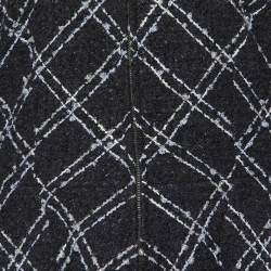Chanel Black Tweed Wool Blend Maxi Dress L