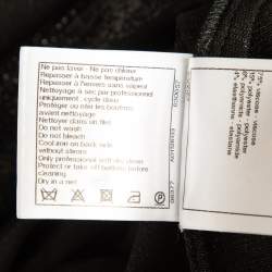 Chanel Black Metallic Lurex Knit Button Front Shift Dress M