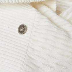 Chanel White Sheer Patterned Knit Harem Pants S
