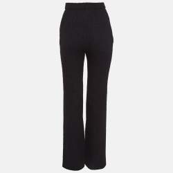 Chanel Black Wool Tweed Trousers S