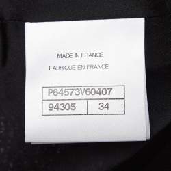 Chanel Black Wool Tweed Trousers S
