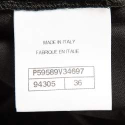 Chanel Black Velvet Button Detail Pants S