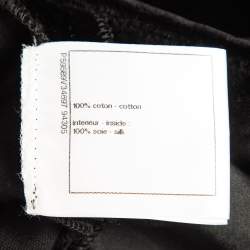 Chanel Black Velvet Button Detail Pants S