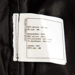 Pre Owned Chanel Black Velvet Loose Fit Trousers S