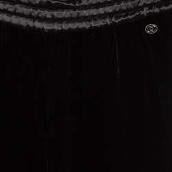 Pre Owned Chanel Black Velvet Loose Fit Trousers S