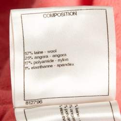 مملوكة مسبقًا Chanel Pink Ripped Wool Blend Cara Delevingne Crop Sweatshirt M