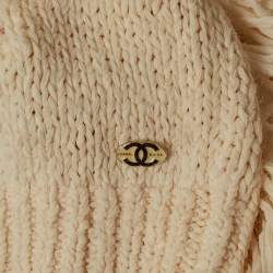 Chanel Cream Patterned Knit Pullover Sweater S