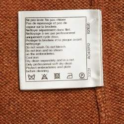 Pre Owned Chanel Brown Embellished Cashmere Knit Tunic Sweater M