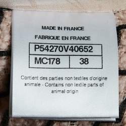 Chanel Pink Wool Tweed Detachable Leather Cuff Coat M