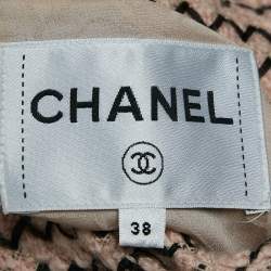 Chanel Pink Wool Tweed Detachable Leather Cuff Coat M