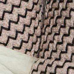Chanel Pink Wool Tweed Detachable Leather Cuff Coat M