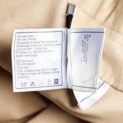 Pre Owned Chanel Beige Cotton Tweed Trim Trench Coat M