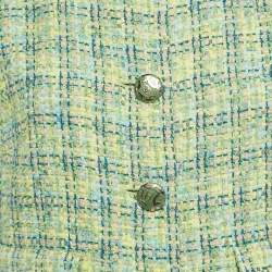 Pre Owned Chanel Lime Green Lesage Tweed Jacket M