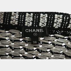  Chanel Patterned Knit Pullover Top M