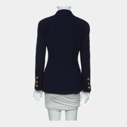 Chanel Blue Vintage Gold Buttons Blazer S