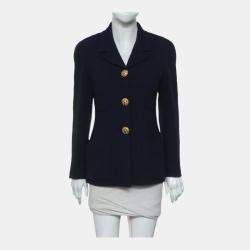 Chanel Blue Vintage Gold Buttons Blazer S