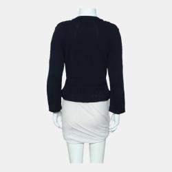 Chanel Blue Knitted Long Sleeve Top S