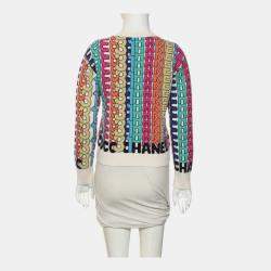 Chanel Multicolour Logo Knitted Cashmere Sweatshirt S