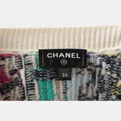 Chanel Multicolour Logo Knitted Cashmere Sweatshirt S